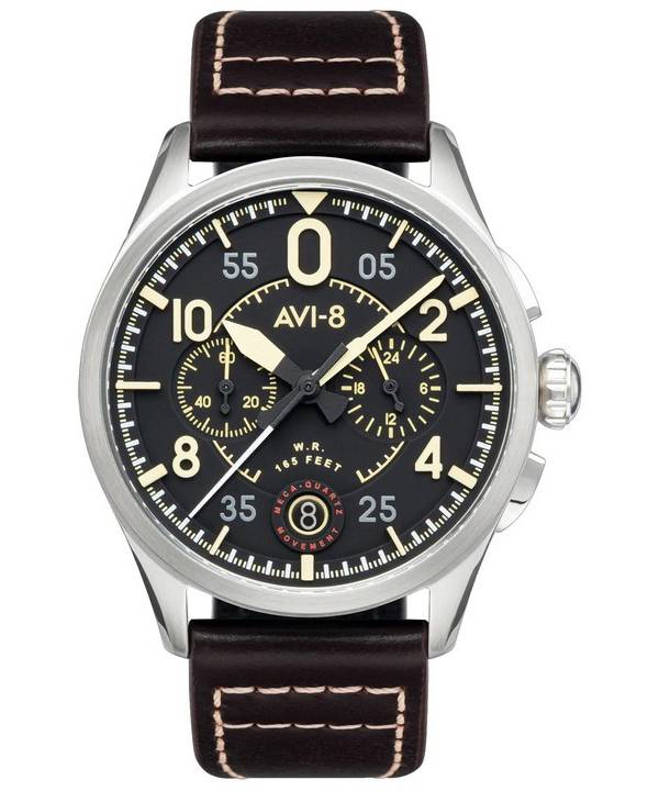 AVI-8 Spitfire Lock Midnight Oak Chronograph Quartz AV-4089-01 herreur