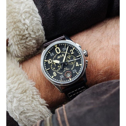 AVI-8 Spitfire Lock Midnight Oak Chronograph Quartz AV-4089-01 herreur