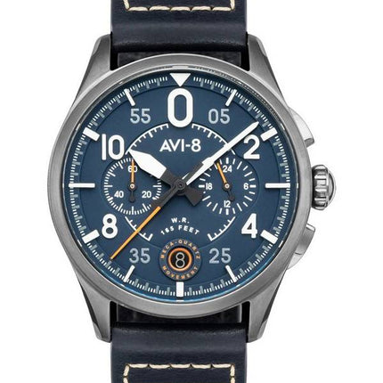 AVI-8 Spitfire Lock Channel Blue Chronograph Quartz AV-4089-04 herreur