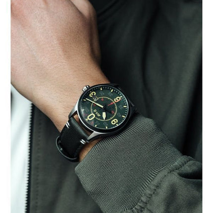 AVI-8 Spitfire Smith læselæderrem Grøn skive Automatisk AV-4090-03 herreur