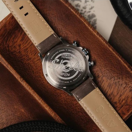 AVI-8 Hawker Typhoon Rb396 Sheila Chronograph Limited Edition Westhampnett Brown Dial Quartz AV-4093-06 herreur