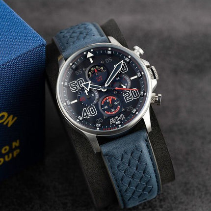 AVI-8 Hawker Typhoon Rb396 Sheila Chronograph Limited Edition Volkel Blue Dial Quartz AV-4093-07 herreur