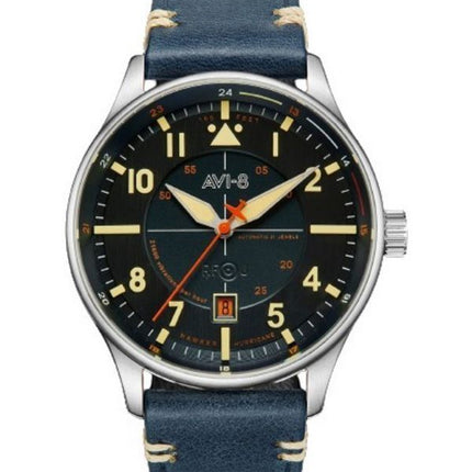 AVI-8 Hawker Hurricane Kent Automatisk Sussex Læderrem Blue Dial Automatisk AV-4094-02 Herreur
