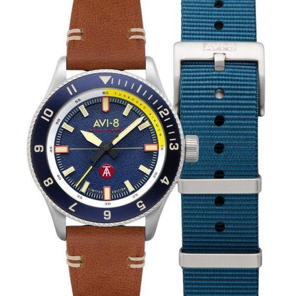 AVI-8 Flyboy Tuskegee Airmen Meca-Quartz Limited Edition Lucera Blue Dial AV-4103-02 Herreur med ekstra rem