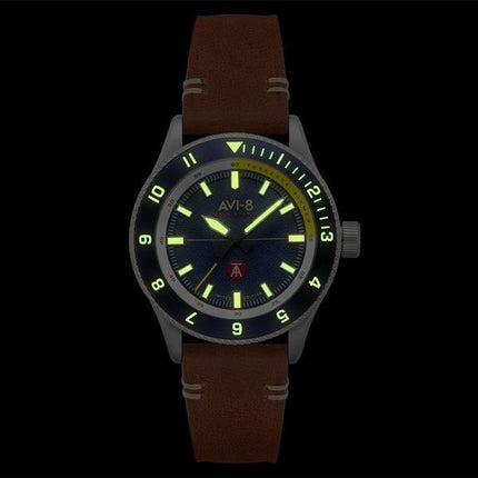 AVI-8 Flyboy Tuskegee Airmen Meca-Quartz Limited Edition Lucera Blue Dial AV-4103-02 Herreur med ekstra rem