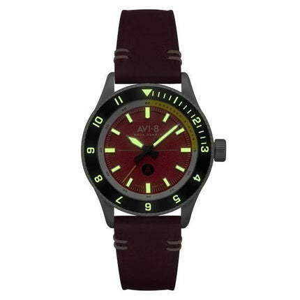 AVI-8 Flyboy Tuskegee Airmen Limited Edition Ramitelli Red Dial Quartz AV-4103-04 herreur med ekstra rem