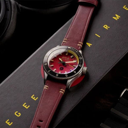 AVI-8 Flyboy Tuskegee Airmen Limited Edition Ramitelli Red Dial Quartz AV-4103-04 herreur med ekstra rem