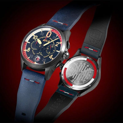 AVI-8 Spitfire P8331 Laguna Chronograph Limited Edition Sumatra Blue Dial Quartz AV-4105-01 herreur
