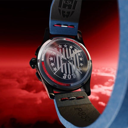 AVI-8 Spitfire P8331 Laguna Chronograph Limited Edition Sumatra Blue Dial Quartz AV-4105-01 herreur