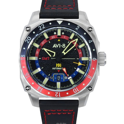 AVI-8 Hawker Hunter Atlas GMT Devil Black Dial Automatisk AV-4122-01 herreur