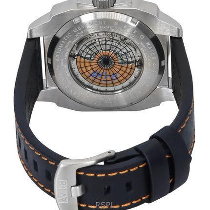 AVI-8 Hawker Hunter Atlas GMT Orange rød læderrem Orange Urskive Automatisk AV-4122-06 herreur