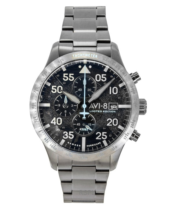 AVI-8 Hawker Hurricane Chronograph 90-års jubilæum Limited Edition Hangar grå urskive Quartz AV-4130-44 Herreur
