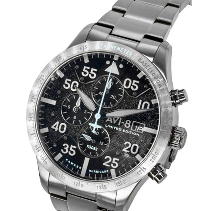 AVI-8 Hawker Hurricane Chronograph 90-års jubilæum Limited Edition Hangar grå urskive Quartz AV-4130-44 Herreur