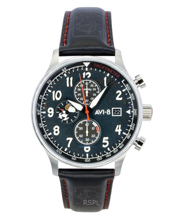 AVI-8 Hawker Hurricane Classic Chronograph Limited Edition Ace sort urskive kvarts AV-4132-01 herreur