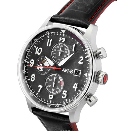 AVI-8 Hawker Hurricane Classic Chronograph Limited Edition Ace sort urskive kvarts AV-4132-01 herreur