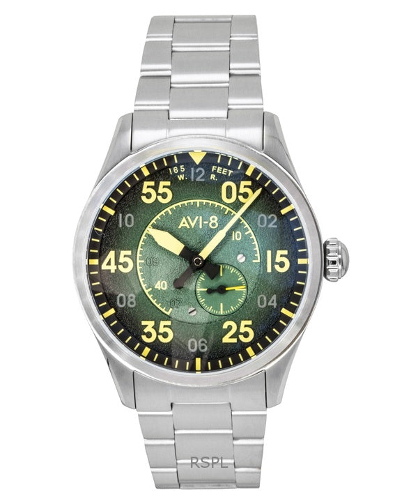 AVI 8 Spitfire Type 300 Tarmac Tracker Rustfrit Stål Grøn Skive Automatisk AV-4147-22 Herreur