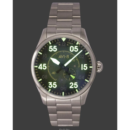 AVI 8 Spitfire Type 300 Tarmac Tracker Rustfrit Stål Grøn Skive Automatisk AV-4147-22 Herreur