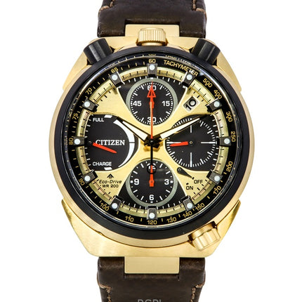 Citizen Promaster Tsuno Chronograph Limited Edition Gold And Black Dial Eco-Drive Diver&#39;s AV0072-01X 200M herreur