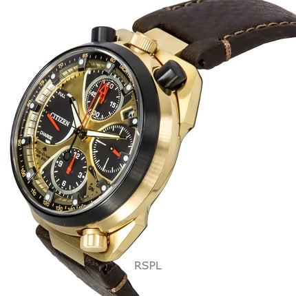 Citizen Promaster Tsuno Chronograph Limited Edition Gold And Black Dial Eco-Drive Diver&#39;s AV0072-01X 200M herreur