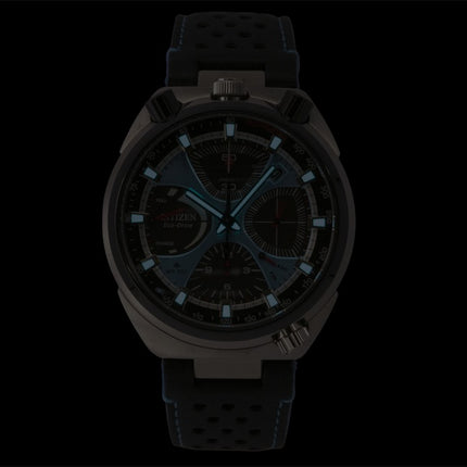 Citizen Promaster Limited Edition Kronograf Læderrem Blå Skive Eco-Drive Dykkerur AV0106-01L 200M Herreur
