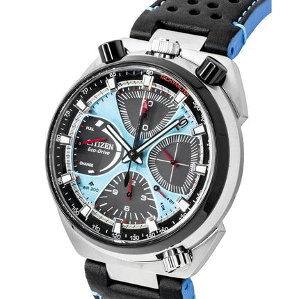 Citizen Promaster Limited Edition Kronograf Læderrem Blå Skive Eco-Drive Dykkerur AV0106-01L 200M Herreur