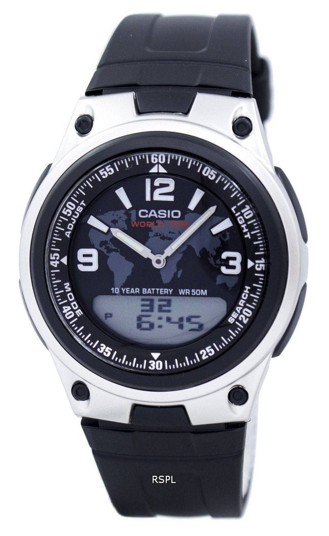 Casio Databank verden tid Telememo Analog Digital AW-80-1A2V Herreur