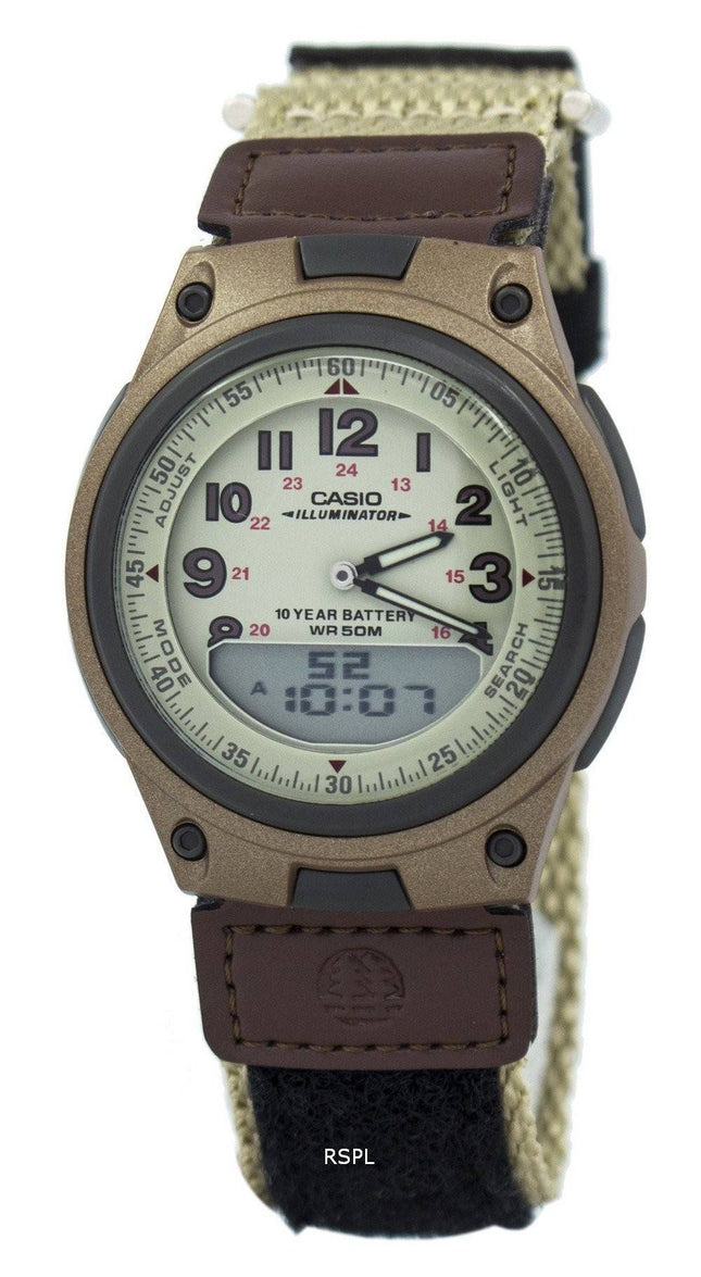 Casio Analog Digital Telememo Illuminator AW-80V-5BVDF AW-80V-5BV Herreur