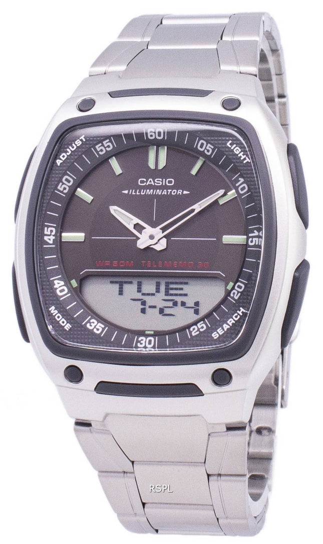 Casio Analog Digital Telememo Illuminator AW-81D-1AVDF AW-81D-1AV Herreur