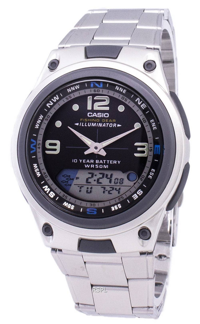 Casio Analog Digital ud Gear fiskeri Illuminator AW-82D-1AVDF AW-82D-1AV Herreur