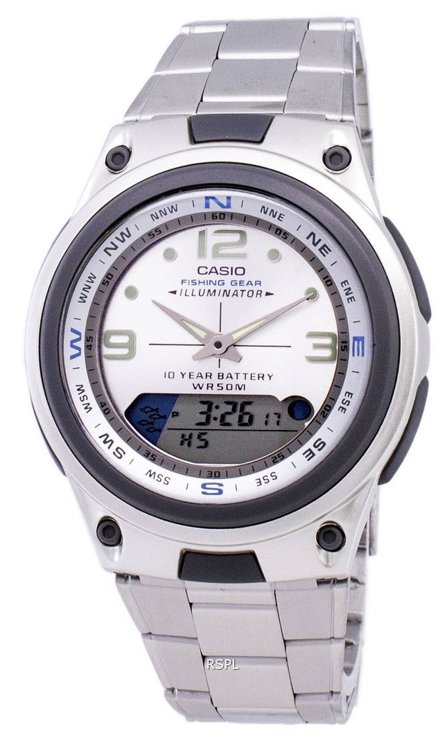 Casio Analog Digital ud Gear fiskeri Illuminator AW-82D-7AVDF AW-82D-7AV Herreur
