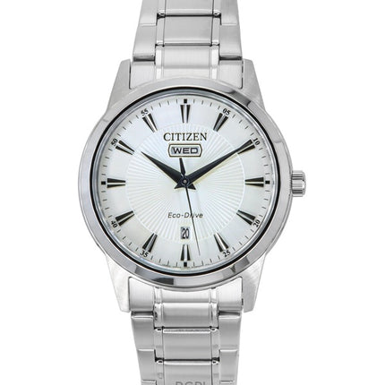 Citizen Eco-Drive rustfrit stål hvid skive AW0100-86B herreur