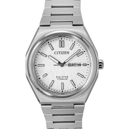 Citizen Zenshin Super Titanium Hvid Skive Eco-Drive AW0130-85A 100M Herreur