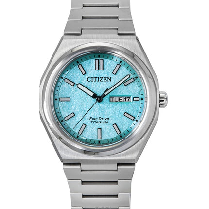 Citizen Zenshin Super Titanium Turkis Skive Eco-Drive AW0130-85M 100M Herreur