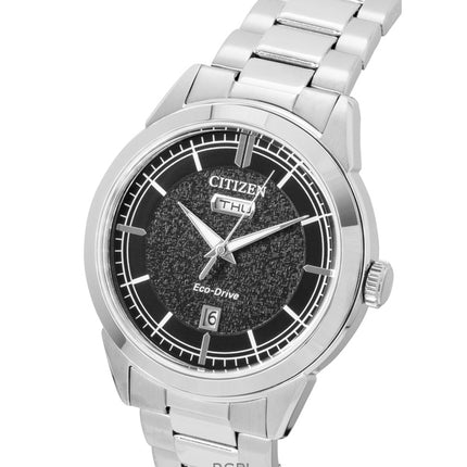 Citizen Eco-Drive rustfrit stål sort urskive AW0151-85E 100M herreur