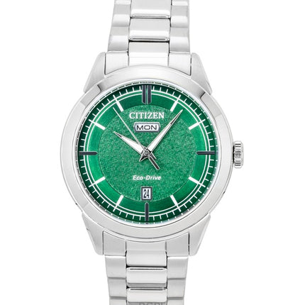 Citizen Eco-Drive rustfrit stål grøn urskive AW0151-85X 100M herreur