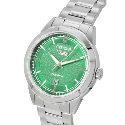 Citizen Eco-Drive rustfrit stål grøn urskive AW0151-85X 100M herreur