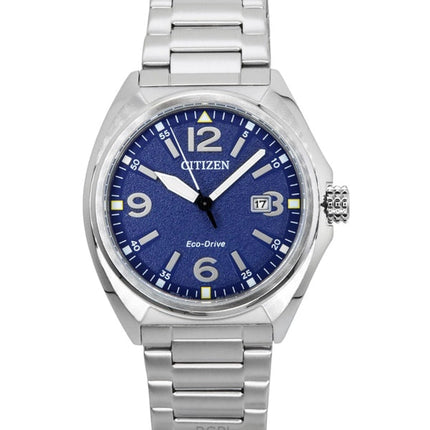 Citizen Eco-Drive rustfrit stål blå urskive AW1571-76L 100M herreur