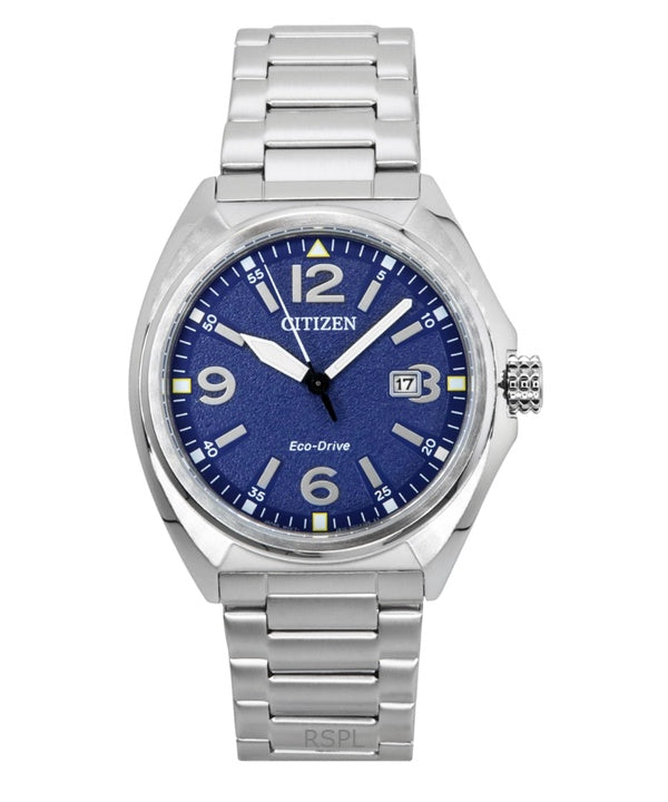Citizen Eco-Drive rustfrit stål blå urskive AW1571-76L 100M herreur