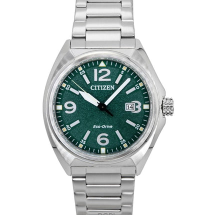 Citizen Eco-Drive rustfrit stål grøn urskive AW1571-76X 100M herreur