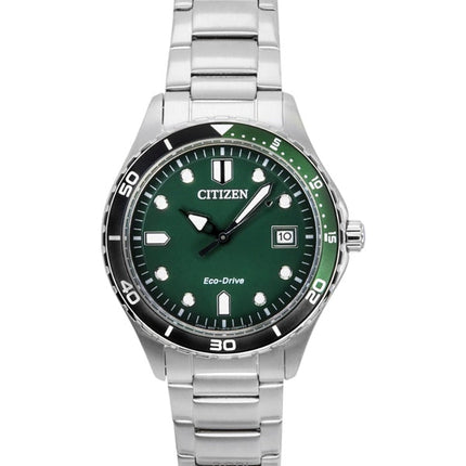 Citizen Eco-Drive Rustfrit Stål Grøn Skive AW1828-80X 100M Unisex Ur