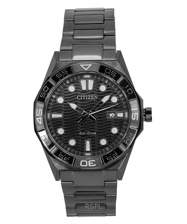 Citizen Brycen Rustfrit Stål Sort Skive Eco-Drive AW1855-52E 100M Herreur