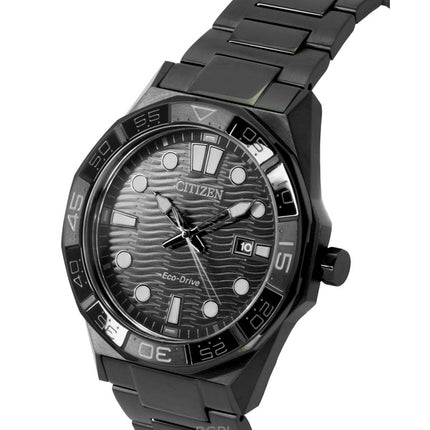 Citizen Brycen Rustfrit Stål Sort Skive Eco-Drive AW1855-52E 100M Herreur