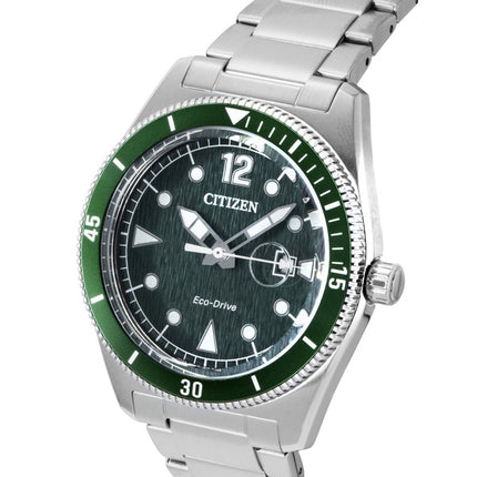 Citizen Eco-Drive rustfrit stål grøn urskive Solar AW1880-55X 100M herreur