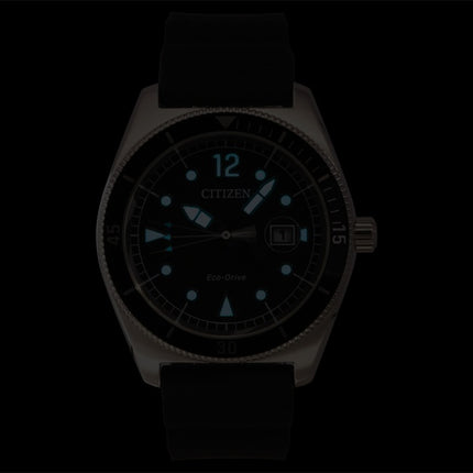 Citizen Eco-Drive sort gummirem sort urskive Solar AW1889-00E 100M herreur
