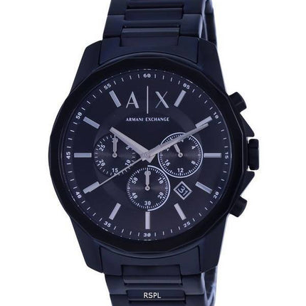 Armani Exchange Chronograph Rustfrit Stål Sort Urskive Quartz AX1722 Herreur