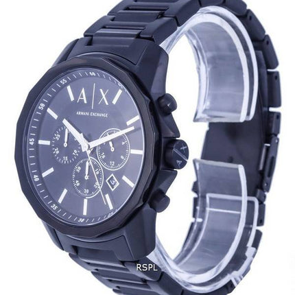 Armani Exchange Chronograph Rustfrit Stål Sort Urskive Quartz AX1722 Herreur
