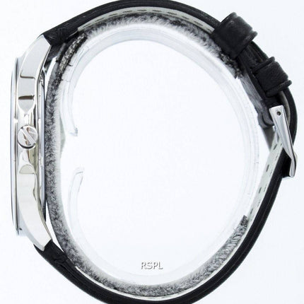 Armani Exchange Quartz Black Dial sort læder rem AX2149 Herreur