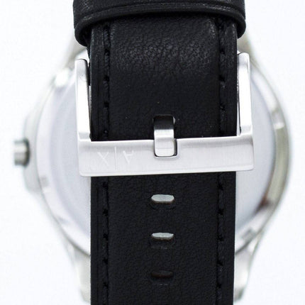 Armani Exchange Quartz Black Dial sort læder rem AX2149 Herreur