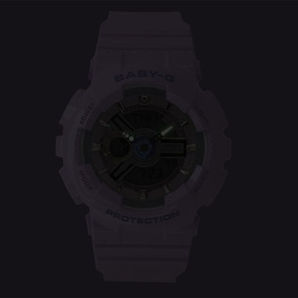 Casio Baby-G analog digital harpiksrem lilla urskive kvarts BA-110MC-6A 100M dameur