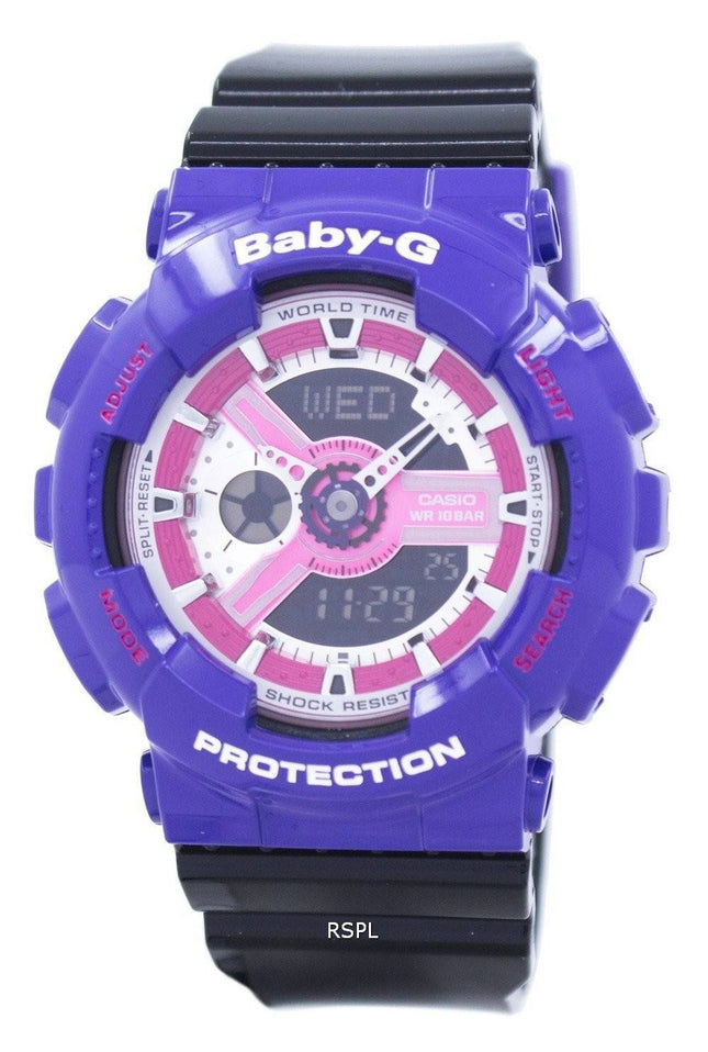 Casio Baby-G verden tid chok resistent Analog Digital BA-110NC-6A kvinders ur